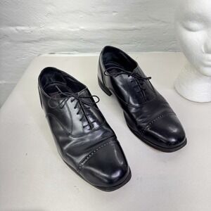 Florsheim Dress Shoes Black Cap Toe Oxford Leather Upper Mens 12D Wide